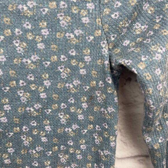 K0-1025 Art Class ribbed long-sleeve floral top size M(7/8) - Picture 4 of 5